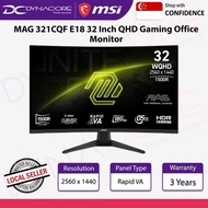 MSI MAG 321CQF E18 32 Inch QHD Gaming Office Monitor 180Hz 0.5ms Adaptive-Sync HDR HDMI VGA Port