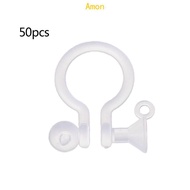 Amon 50Pcs set Earring Converter with Loop for Non-Pierced Ears DIY Earring