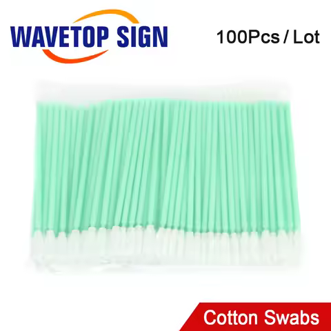 100Pcs/Bag Non Woven Cotton Swabs Dust-free Anti-static Cleaning Q-tips For Fiber Laser Machine Focu