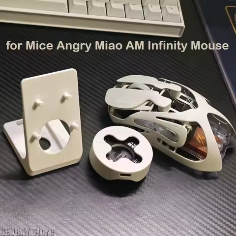 Mouse Stand for Mice Angry Miao AM Infinity Mouse with Receiver Card Slot Stable and Firm 3D Printin