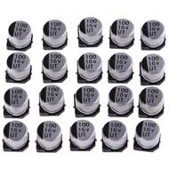 LANG 20 pcs SMD electrolytic capacitors with specifications of 6*5 mm 16V 100uF