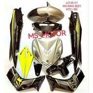 COVERSET LC135 V1 MX KING 2021 MT2 BLACK DOXOU 2020 MATT MERAH SILVER BATIK BODY COVER SET CUSTOM LC
