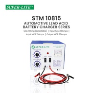 STM10815 Automotive Lead Acid Battery Charger 12V–108V DC Industrial Battery Charger 15A Heavy Duty
