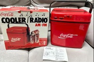 (罕有絕版) 1991年出品 可口可樂 保冷箱 連 AM FM 收音機 (原裝盒)（不連電池 / 約可放9罐330ml可樂）/ Cooler / Radio / Coca-Cola