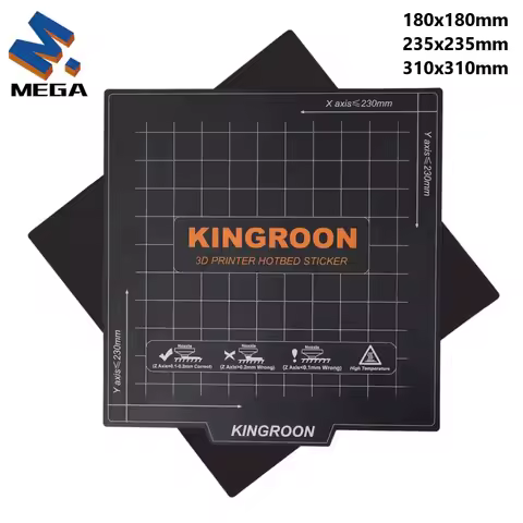 KINGROON Flexible Magnetic Heatbed 180x180/235x235mm 3D Printer Hot Bed Sheet A+B Soft Magnet Build 