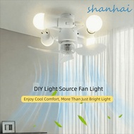 SHANHAI DIY Light Source Fan Light, E27 Screw Seat Light Socket Fan Heads Bubble Fan Light, Light So