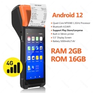 เครื่อง POS แบบพกพา ระบบ Android 12 อุปกรณ์ PDA หน่วยความจำ 2+16GB รองรับ WiFi Bluetooth และ 4G ใช้ง
