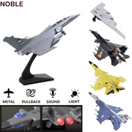 NOBLE Fighter Aircraft Toy, Diecast F16 F22 F35 Aviao Plane Model, Tabletop Decor Pullback & Go Coll