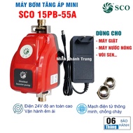 Máy bơm tăng áp mini 24V SCO 15PB-55A cho máy giặt bình nước nóng vòi sen (BH 6 Tháng)