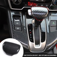 BLACKFUNNY Car Interior Gear Shift Knob Head Decorative Cover ABS Trim For Toyota CRV 2017 - 2021 St