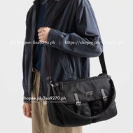39cm Black Nylon Messenger Crossbody Bag
