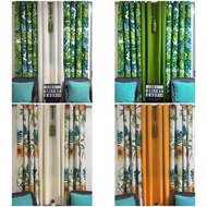 RING CURTAIN SOLD FOR 3IN1 AND PER PC 85INCHES/7FT GREEN LEAVES LANGSIR TINGKAP MURAH LANGSIR