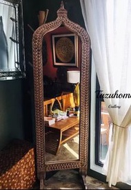 泰國進口超靚全柚木人手雕刻華麗東南亞風格全身鏡. 人手柚木雕刻,圖案立體細致,線條優美典雅. 十分有格調貴氣復古華麗的全身鏡 60X200CM