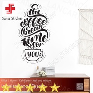 Sticker Cutting Coffee glass wall Quotes Cafe Coffee Sticker Cafe Quote - Cool White