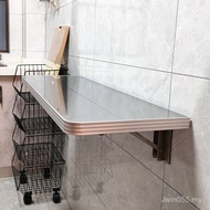 Wall-Hanging Dining Table Small Apartment Folding Stainless Steel Wall-Hanging Snacks Dining Cutting