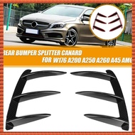 (FSGU) Car Rear Bumper Lip Spoiler Canards for W176 A200 A250 A45