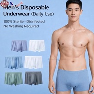 Disposable Seluar Dewasa Lelaki Men Boxer Short Men Underwear Men Brief Trunk, Seluar Dalam Butang L