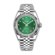 Seiko Mods Datejust 36mm / 40mm Arabic dial jubilee strap Seikolex Seiko modify green face seiko mod