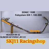 Knalpot Racing SJ88 Honda SONIC 150 FULLSET GP POPAY