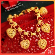 [Shop Malaysia] candy love hanging bracelet 🎀cop 916 korean gold bracelet ori bracelet perachis & ba