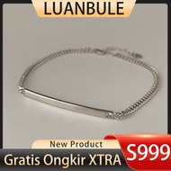 LUANBULE Women's Silver Anklet S999 Adjustable