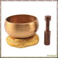 [S D K G] 3.2 Inch Tibetan Singing Bowl Zen Meditation Yoga Meditation Bowl Wooden Stick Cushion