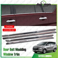 Window Trim Lining Chrome Toyota Innova 2005 - 2015 Door Belt Moulding Accessories