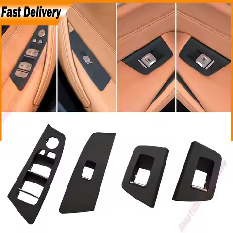 For BMW G30 G31 Car Front Rear Interior Door Handle Pull Accessory Window Switch Panel For BMW 5 Ser