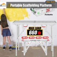 🚚🚚1.4M 1.6M 1.8M 2M Foldable Working Platform Heavy Duty Scaffolding High Stool Work Bench Paint Sta