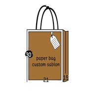 Paper bag 21 x 15 x 30 screen printing