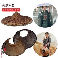 Ancient Costume Martial Arts Hat Male Female Knight Hat Knitted Hat Gauze Hero Hat Old People Group 
