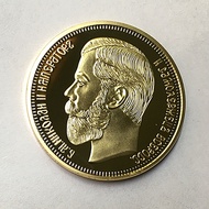 high-quality Commemorative Coins of the Russia Brand New 1901 24K Gold Plated 40mm 5 PCs In stock