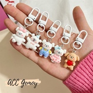 GANTUNGAN ACC GEMOY Cute Poodle Dog Keychain Bag Keychain accessories
