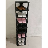 Black ( 9086) 8Layers Shoe Rack Organizer - Space-saving Design H-115CM-W-26CM