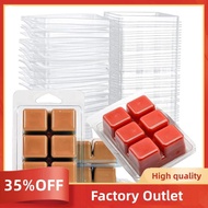 Plastic Clear Container 120-Pack Wax Melt Clamshell Mold, 6 Cavity Square Empty Molds Factory Outlet