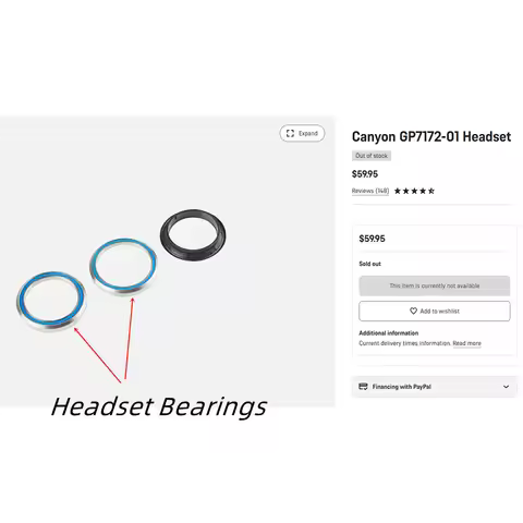 Road/Mtb Bike Headset Bearings For Canyon CF SLX Kit From Acros GP7172-01 Bicycle Accessories