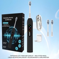 Smart Sonic Electric Toothbrush with 2 Brush Heads, 180-Day Battery, Rechargeable for Home Oral Care