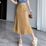 Chân váy dài túi hộp chất kaki dày dặn hàng Quảng Châu cao cấp SIANDO CV12