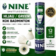 HIJAU COCK NINE GREEN SHUTTLECOCK BADMINTON SHUTTLECOCK/ (JP GOLD FEATHER)