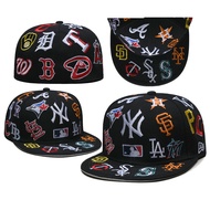 M-L-B All Star Cap Fitted Hat Men Women Baseball Cap Full Closed Fit Caps Sun Hat