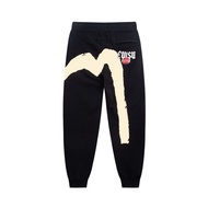 evisu Fushen 2026 Men Diagonal Brush Big M Printed Sweatpants Casual Pants TINF