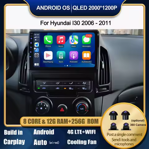 9Inch Android 14 Auto Multimedia Player For Hyundai I30 2006 - 2011 Car Radio Carplay BT Tools No 2 