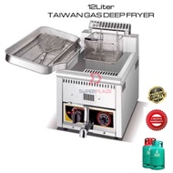 12 Liters Commercial Gas Stainless Steel Deep Fryer