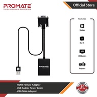 Promate proLink-V2H VGA-to-HDMI Adaptor Kit with Audio Support