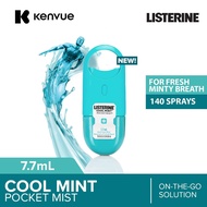 Listerine Cool Mint PocketMist With 3 Essential Oils, Kills 99.9% Bad-Breath Germs For On-The-Go Freshness 7.7ml