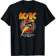 Kaos AC / DC Rock Music Band T-Shirt for Those About To Rock 1981 Print Tee 100% Cotton Men