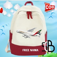 Airbus A380 EMIRATES AIRCRAFT CHILDREN'S SCHOOL BACKPACK