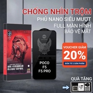 Toughened Poco F5, F5 Pro 5G Cow full screen anti-peeping case | Screen protector for Xiaomi