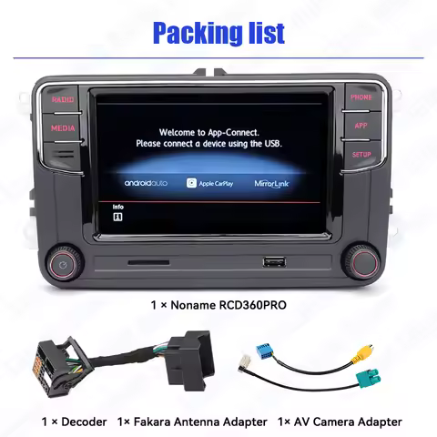 Android Auto RCD360 PRO Carplay Car Radio NONAME New RCD330 MIB Radio For VW Golf 5 6 Jetta MK5 MK6 
