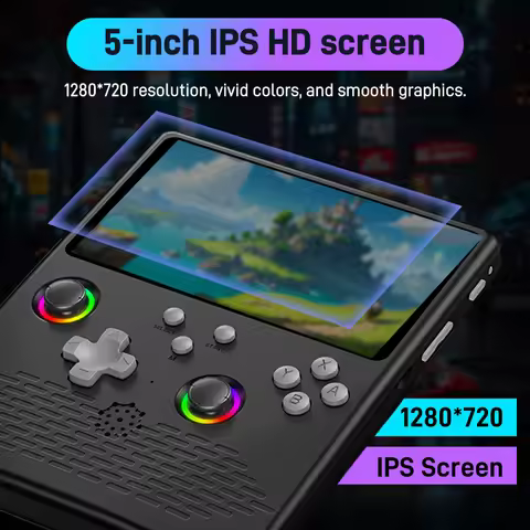H5 Retro Games Console 4000mAh 5-inch IPS Screen Video Game Console 15000 Games Portable Game Player